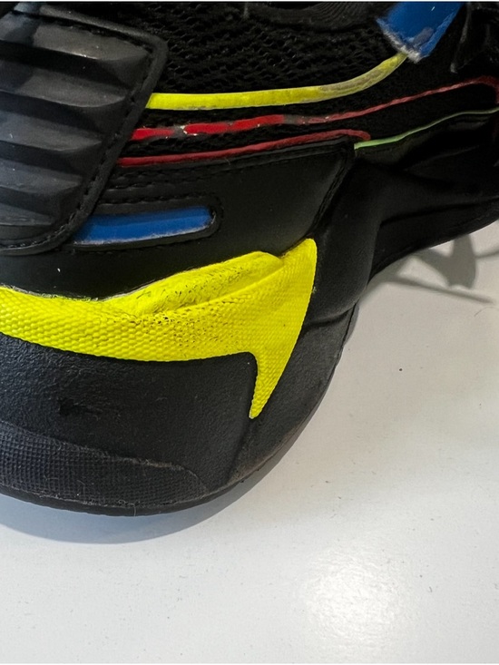 Puma Black Sneakers with Red, Blue & Yellow Accents - Picture 6 of 8